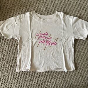Treasure & Bond Cream and Pink Short Sleeve Tee